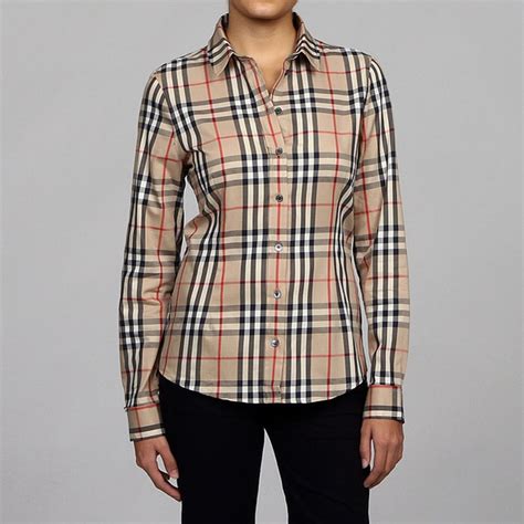 Burberry button up shirt women's